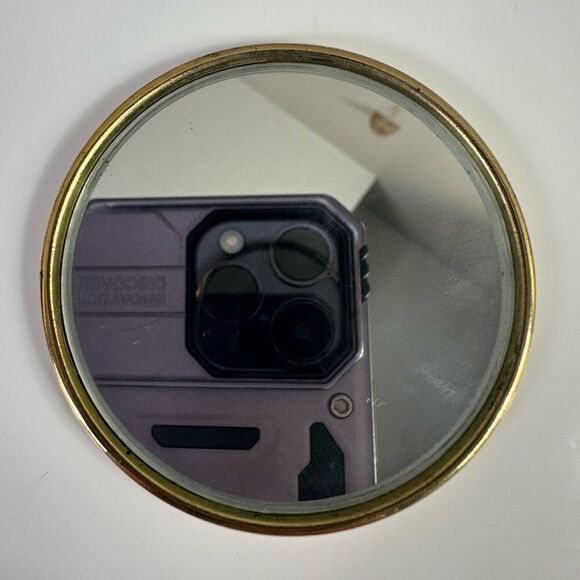 FENDI FF Vintage Mirror Case With Hand Mirror - Picture 6 of 9